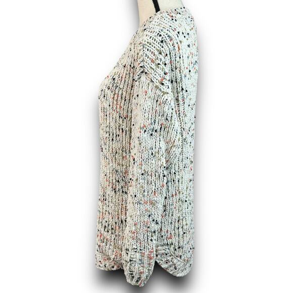 Harper Heritage Soft Chenille Sweater Speckled Confetti Knit Round Hem Small - Picture 3 of 9